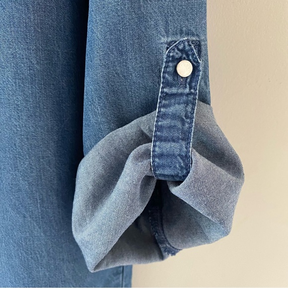 Dynamite | Denim Chambray Pullover Shirt - Picture 6 of 7